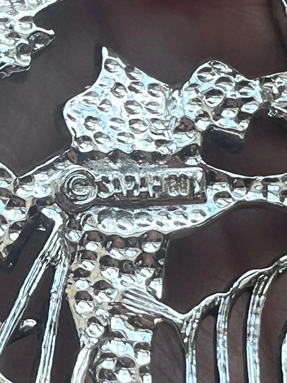 Vintage Sarah Coventry Brooch Signed Birds in Flight Flying Ducks Silver Tone